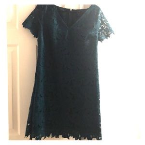 Emerald green lace dress